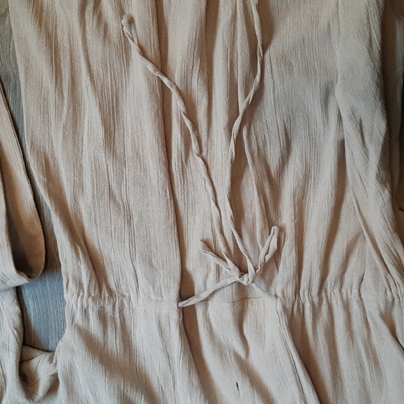 Ladies lace accent boho free people long sleeved synch waistband jumpsui… - Picture 7 of 17